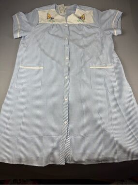 Grandma Chic Cottagecore Butterfly House Dress Snap Front XXL NWT